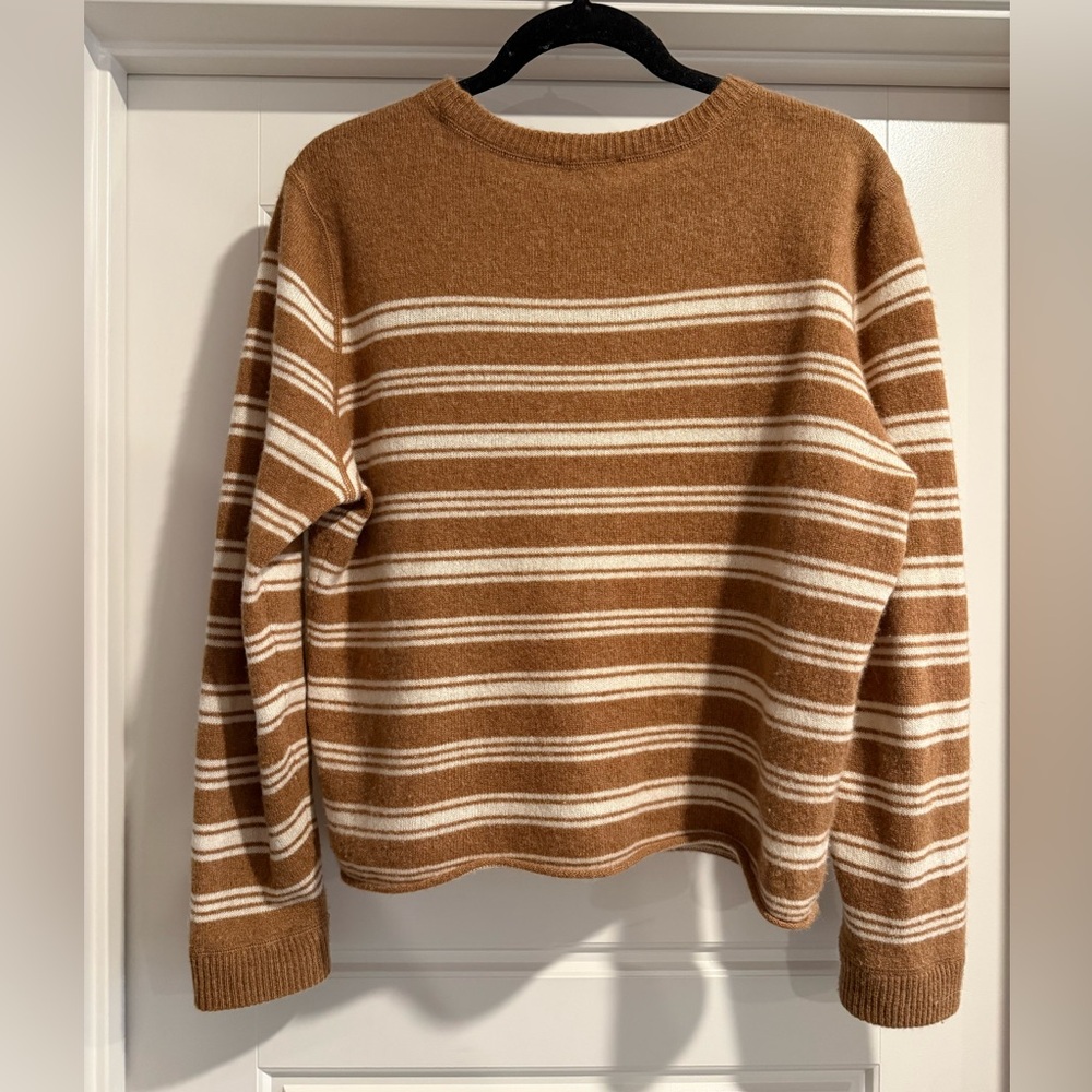 Reformation Cashmere Boyfriend Sweater - Camel Stripe XS/S - Picture 5 of 8